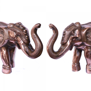 Brass Two Piece Elephants Set
