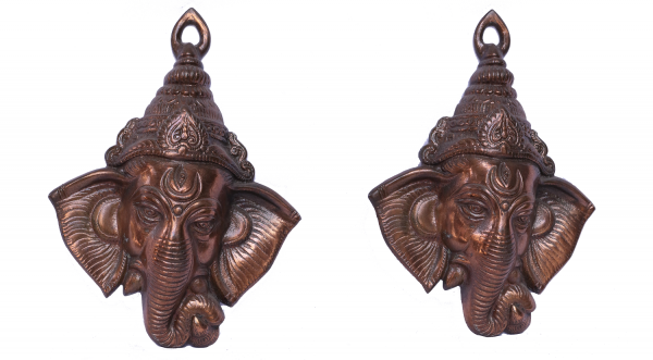 Unique Brass Elephant Face Show Piece for Home Decor