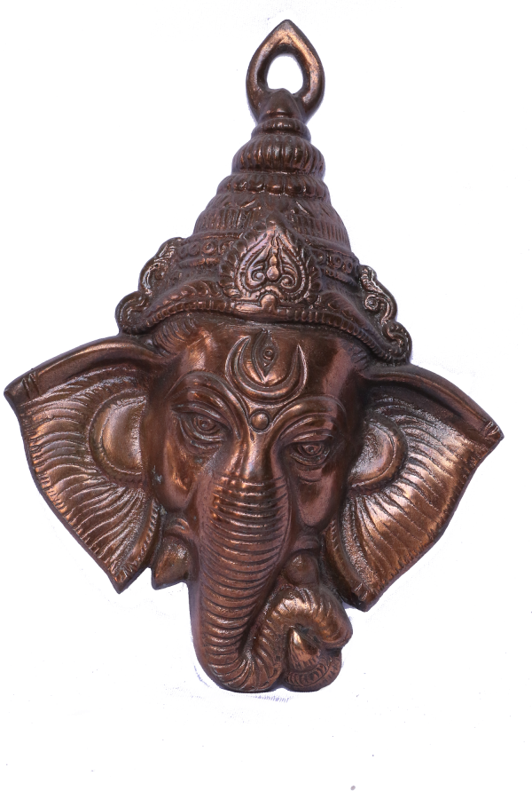 Unique Brass Elephant Face Show Piece for Home Decor