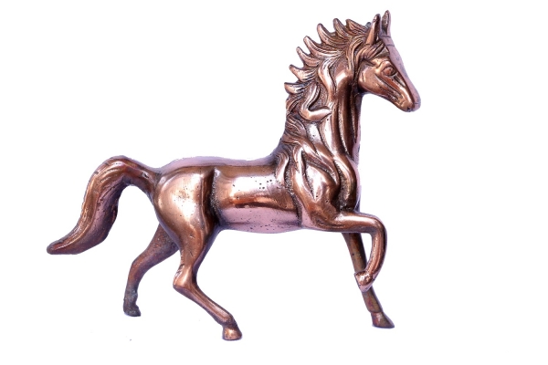 Unique Brass Horse Standing Statue