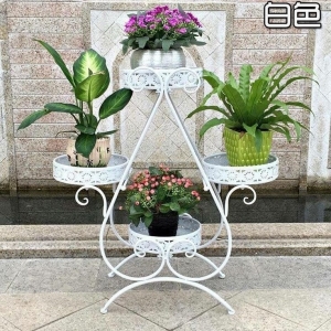 Four Plants Pot Iron Stand for Indoors